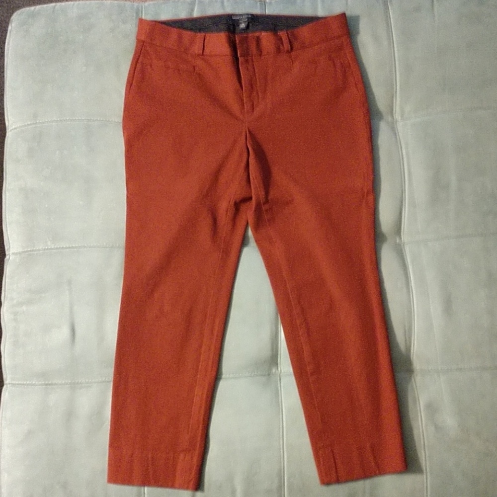 Banana Republic Sloan Crop 6 Burnt Orange Rust